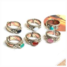 Band Rings R131 Rose Copper Rings for Girls Metal Inlaid Multi Beads Golden Rings Vintage Cute 240125