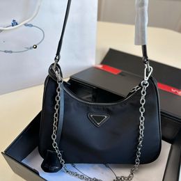 Designer borsa a tracolla da donna in nylon 3 pezzi Borsa tote Borsa in pelle Re-Nylon Chaine Mini-bag Re-Nylon Borsa da donna Borse borsa
