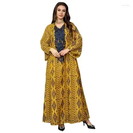 Ethnic Clothing Evening Dress With Bead Embroidered Robe Ramadan Middle East Morocco Saudi Arabia Dubai Muslim Luxury Style 2024