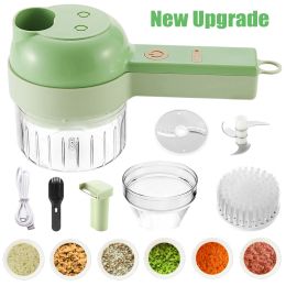 Mills New Upgraded Electric Food Chopper Vegetable Chopper Vegetable Slicer Garlic Crusher Meat Grinder Hine Peeler Kitchen Tools