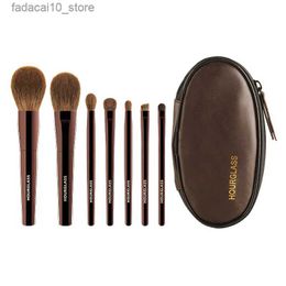 Makeup Brushes 7pcs/set Hourglass Red Fox hair Travel Size Makeup brushes Powder Eyeshadow domed crease Make up brush cosmetic tools with bag Q240126