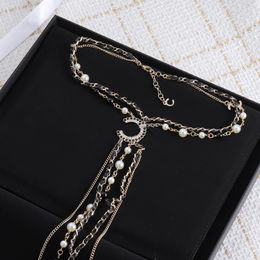 Fashion Long Diamond Necklaces Chokers Letter Necklaces For Woman Chokers Necklace Designer Necklace Gift Chain Jewellery