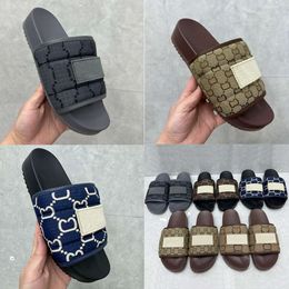 New Designer Platform Slides Men Sandals Embroidery Printed Flip Flops Summer Fashion Women Casual Slipper With Box 514