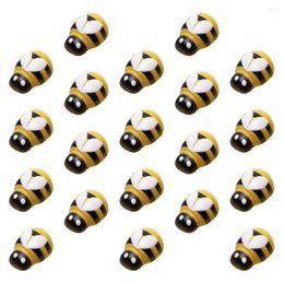 Storage Bottles 100 Pcs Wooden Bee Accessories Ornament Self-adhesive Decor Mini DIY Honeybee Bees Embellishments Accessory Adornment