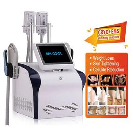 New 2 Technology EMS + Cryolipolysis Body Slimming Machine Muscle Electrostimulation Fat Burning Body Sculpting RF HI-EMT Loss Weight Device