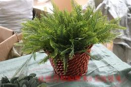 Top Quality Artificial Flower Leaves Plants Pretty Fake Lifelike Plastic Persian Grass Lysimachia Fern floral decoration LL