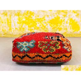 Bedroom Furniture Floor Cushion Er Moroccan Persian Tribal Bohemian Rug Pouffe Bean Bag Pillow Boho Square Footstool Drop Delivery Home Otyur
