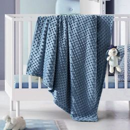 Blankets Baby Blanket With Toys For Boys Girls Soft Minky Double Layer Dotted Backing Lovely Stuffed Animal Toy Receiving