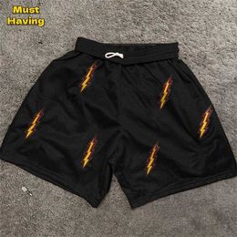 Men's Shorts Chic Trendy Y2K Graphic Print Gym Shorts for Men Quick Dry Breathable Loose Shorts with Pockets Casual Workout Fitness Running J240124