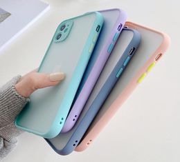 Cases Case For iPhone 14 Pro Max 13 Mini 12 11 XS XR X 8 7 Plus SE 2 In 1 Candy Lens Camera Protection Matte Frosted Hard Cover Si5881649