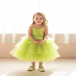 Girl Dresses Cute Minimalist Style Flower Ball Baby Dressesround First Birthday Party Gowns Princess Pageant Formal Wear Ev