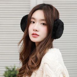 Berets Winter Warm Earmuffs Women Folding Model Ear Bag Soft Faux Fur Warmer Outdoor Thicken Cycling Earflap Cover