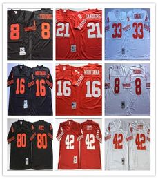 Vintage 75th Jerseys Joe Montana Roger Craig Deion Sanders Ronnie Lott Tom Rathman Rice Clark Mens Jersey 100% Stitched2974489