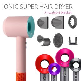 Professional Leafless Hair Dryer High Speed 5 Nozzles Multifunctional Hair Blower Fast-Dry Negative Ion Hair Care Dryer Gift Box