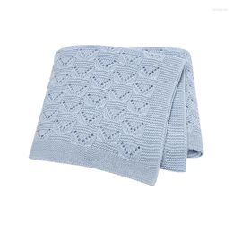 Blankets Baby Knitted Summer Cotton Born Boys Girls Breathable Lightweight Month Swaddle Wrap Quilts Covers Children Cellular