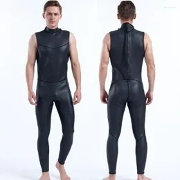 Women's Swimwear Men's Wetsuit 3mm Neoprene Vest Sleeveless Front Zip Jumpsuit Diving Kiteboard