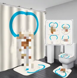 Cross-Border Custom Various Color Shower Curtain Digital Printing Cartoon Showers Curtain Bathroom Waterproof Curtain Finished Product Customization