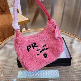 fashion Women Furry Handbags Hobos Designer Shoulder Bags lady small Winter lamb fur Purses Totes with Tag Warm underarm Handbag t271u