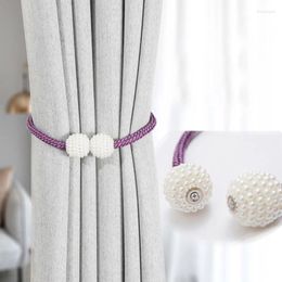 Curtain Pearl Magnetic Clip Holders Tie Back Buckle Clips Hanging Ball Accessories Home Decor