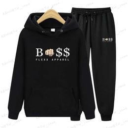 Men's Tracksuits Autumn Winter Casual Men/Women Hoodies Sweatshirt Suit Hoodie+Sweat Pants 2-Piece Set Jogging Pullover Sporting Couple Clothing T240126