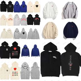 Men's Hoodies Sweatshirts 24s Designer Play Commes Jumpers Des Garcons Letter Embroidery Long Sleeve Pullover Women Red Heart Loose Sweater Clothing KJUH