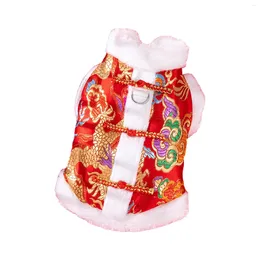 Cat Costumes Dog Chinese Year Costume Winter Coat Accessory Dragon Robe Pet Clothes For Puppy Small Dogs Pets