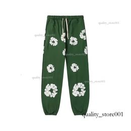 Denim Bag Flower Full Print Pants Oversized Streetwear Straight Casual Men And Women Denim Bag Size S-Xl Hoodie Sweatpants Suit Tracksuit 132