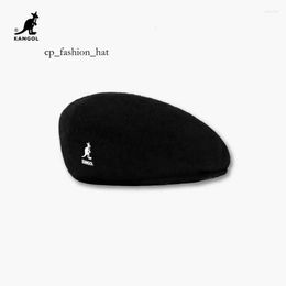 Berets KANGOL Wool Beret 504 Cap Men Women Hat Fashion Ladies Solid Colour Casual Winter Hats Autumn Luxury hat White fox Kangol Beret Designer Trend RB Beret 7134