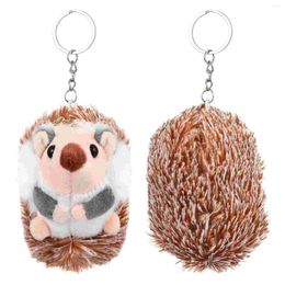 Keychains Plush Hedgehog Keychain Stuffed Animal Fashion Pendant Key Ring Backpack Bag Charm For Adults And Kids