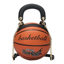 Fashion Round Basketball Shape Bags Women's Bag Creative Basketball Styling Shoulder Messenger Bag Handbags Personality227m