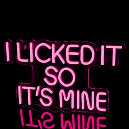 LED Neon Sign I Licked It So It's Mine Neon Sign LED Sexy Neon Light Bedroom Home Bar Club Hotel Party Shop Dessert Shop ART Wall Decorative YQ240126