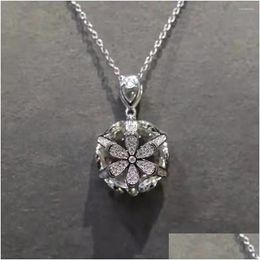 Pendant Necklaces Caoshi Fancy Flower Necklace For Women Delicate Design Accessories Bridesmaids Gifts Elegant Female Wedding Jewellery Otfcw