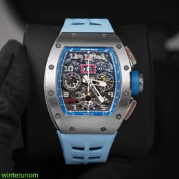 RM Automatic Winding Watches Richardmills Luxury Watches Mens Automatic Wristwatches RM011 Felipe Massa Americas Limited Edition Titanium Skeleton Dial 4 FN 7OCE