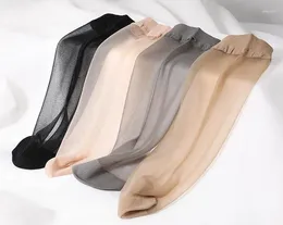 Women Socks 1 Pairs Womens Sheer Ankle Nude Stocking Summer Ultra Thin Cool See Through Silk For