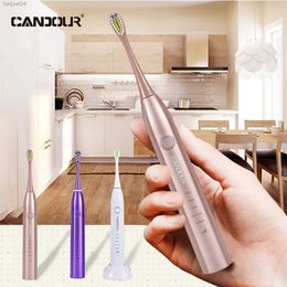 Toothbrush CANDOUR CD5168 Sonic Electric Toothbrush Rechargeable with 16 Replace brush head buy one get one free Sonic Toothbrush 15 Mode