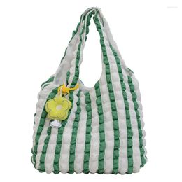 Evening Bags Designer Quilted Plaid Nylon Plus Cotton Crossbody For Women 2024 Fashion Pleated Shoulder Strap Travel Handbags
