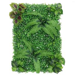 Decorative Flowers Indoor Wall Green Background Simulated Simulation Turf Adornment Panel Artificial Plastic Household Decor
