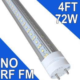 Led Bulbs 4 Foot, Type B Light Bulbs, 72W 7200LM 6000K, Daylight White Fluorescent Light Bulbs 48 Inch, Ballast Bypass, 4ft Led Replacement Fluorescent Tubes Barn usastock