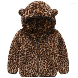 Jackets Kruleepo Infant Baby Girls Boys Autumn Plush Jacket Short Coat With Cartoon Bear Ear Hat Children Kids Winter Warm Outerwear