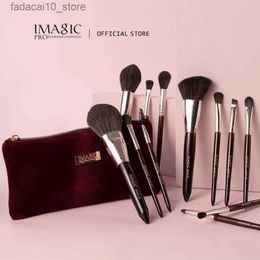 Makeup Brushes IMAGIC 12Pcs Makeup Brush Set With Bag Soft Professional Foundation Powder Eye Shadow Blush Women Beauty Make Up Cosmetic Tool Q240126