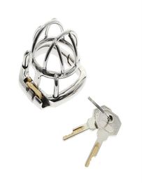 Super Small Male Device Stainless Steel Cage With arcshaped Cock Ring BDSM toys Bondage Fetish cock toys P082712270438