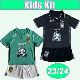 23 24 Club Leon Kids Kit Soccer Jerseys MORENO RUBIO F. VINAS RODRIGUEZ AMBRIZ W. TESILLO Home Away Football Shirts Short Sleeve Uniforms
