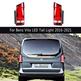 Car Accessories Taillight Assembly Streamer Turn Signal For Benz Vito LED Tail Light 16-21 Auto Part Brake Reverse Parking Running Light
