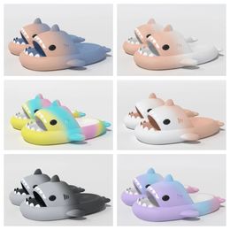 shark slide Slippers sandals mens womens Dye blue haze rainbow fashion outdoor Novelty Slipper Beach Indoor Hotel sneaker size 36-45