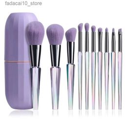 Makeup Brushes 10PCS Makeup Brushes With Bucket Blending Loose Powder Blush Contouring Foundation Eye Shadow Concealer Beauty Tools Full Set Q240126