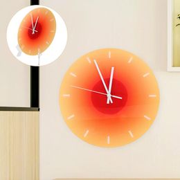 Wall Clocks Dual Purpose Round Clock Office For Living Room Acrylic Modern Style