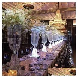 Party Decoration 80Cm/100Cm Acrylic Crystal Flower Ball Holder Table Centrepiece Vase Stand Candlestick Fy3764 Jn02 Drop Delivery Home Otz8D