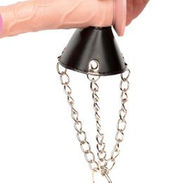 Cockrings Male Sex Toys Leather Parachute Ball Scrotum Stretcher Rings Weight Extra Balls BDSM CBT Cock Stretchers #7669682281