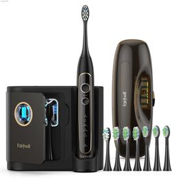 Toothbrush Fairywill Electric Toothbrush Ultra-Sonic Power Whitening Toothbrush with 5 Modes Wireless Charging Smart Timer 8 Brush Heads