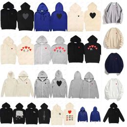 Men's Hoodies Sweatshirts 24s Designer Play Commes Jumpers Des Garcons Letter Embroidery Long Sleeve Pullover Women Red Heart Loose Sweater Clothing JHBV